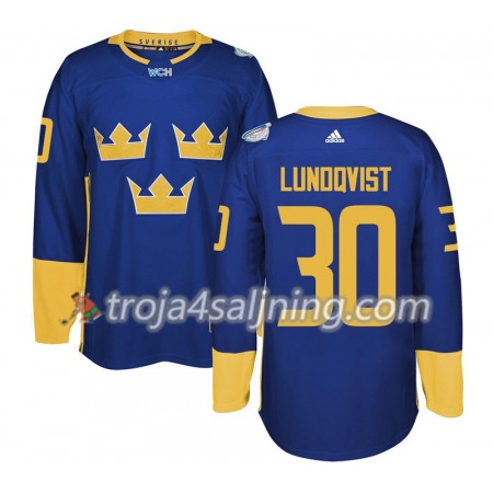 Sverige tröja Henrik Lundqvist 30 World Cup i ishockey 2016 Lila Premier - NHL Tröjor Herr